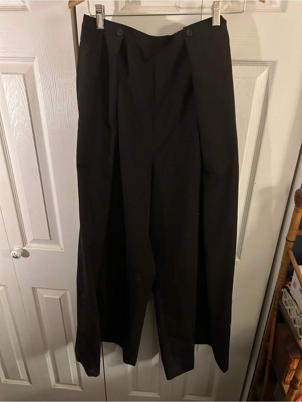 eskandar Black Wide-Leg Women's Tibetan Trousers
